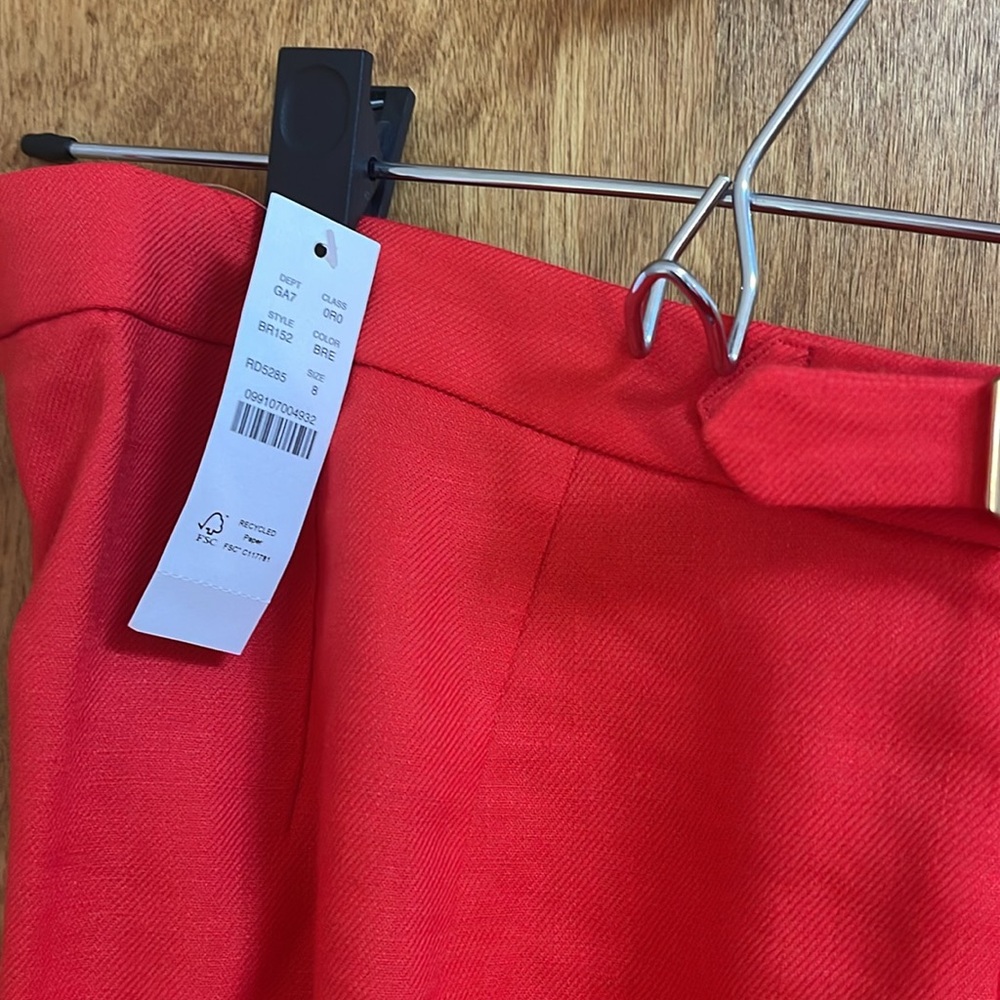 J. Crew Red Women's Pantsuit Jacket and Trousers - Picture 7 of 9